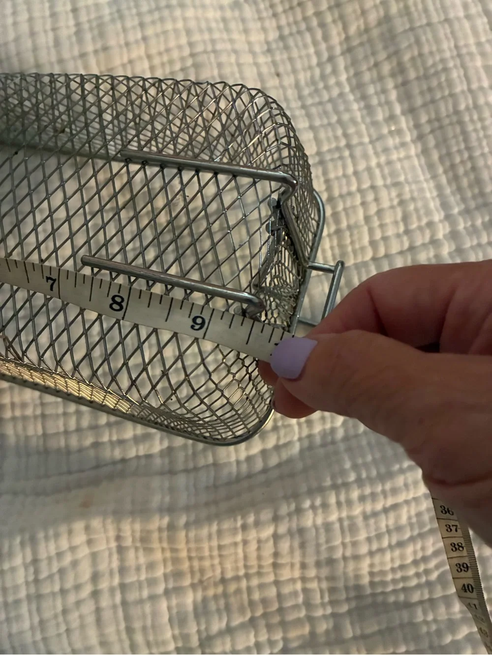 Black Handle Stainless Steel Fry Basket - Home Kitchen